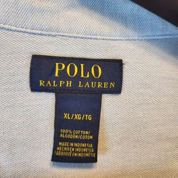 Polo Ralph Lauren Shirt Mens XL Light Blue Cotton Pockets‎ Long Sleeve Button Up - Picture 9 of 11